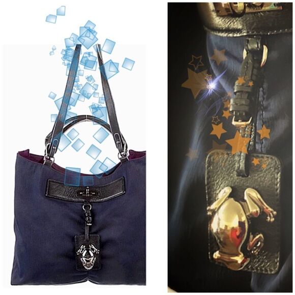 ‼️LOWEST PRICE YET‼️ Marc Jacobs Blue Nylon and Leather Tote EUC - Picture 10 of 10